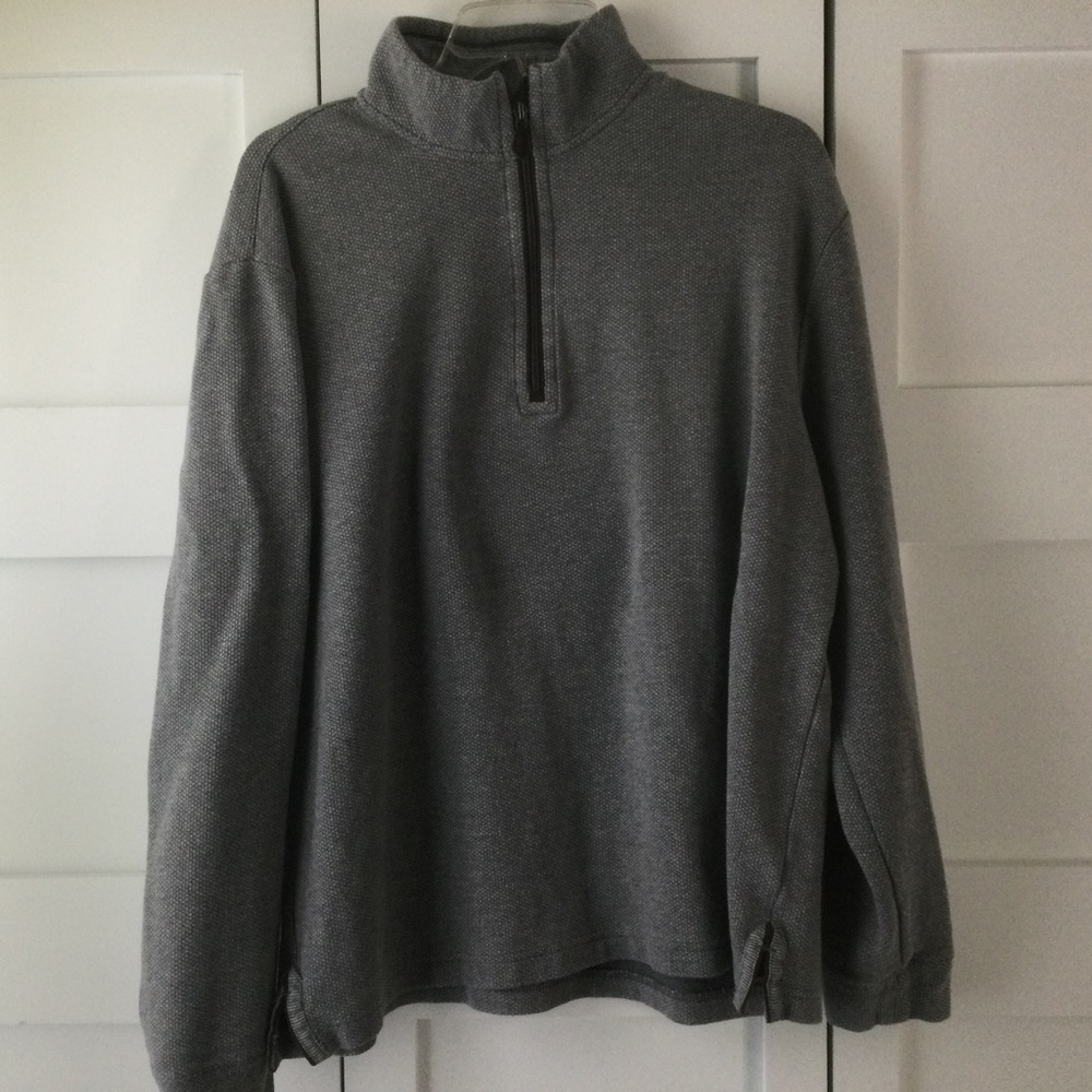 Men’s Gray Cotton 1/4 zip Top by Jos. A. Banks
